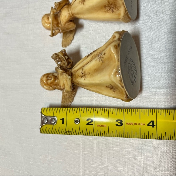 Vintage Angel Figurines with Musical Instruments. Polymer. Made in Hong Kong - Picture 4 of 4